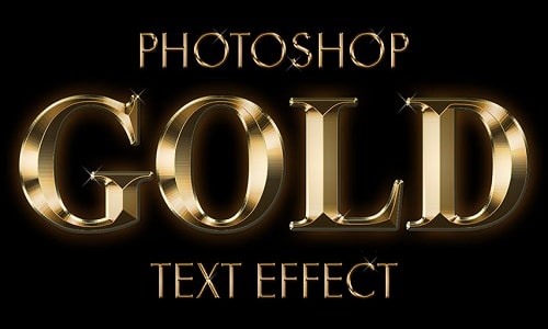 how to create gold text photoshopcc f min