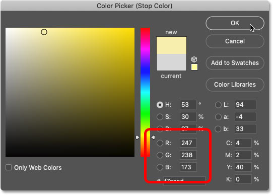 photoshop color picker left gradient color min