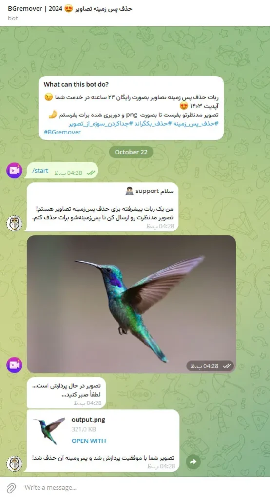 ربات حذف پس زمینه تصاویر در تلگرام | آپدیت (1404) 2 ربات حذف پس زمینه تصاویر در تلگرام